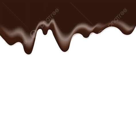 Chocolate Melted Drip Liquid Drop Transparent Background, Chocolate ...