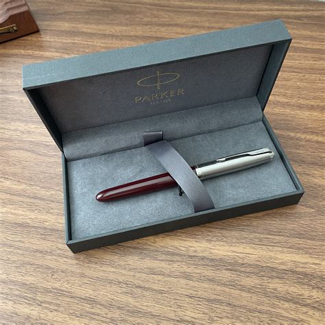 parker  parker duofold prestige fountain  blue chevron pure