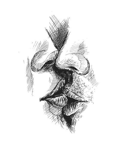 Free Vector | Close-up of beautiful passionate couple kissing, hand