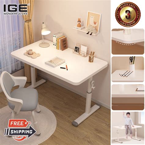 ige height adjustable study table ergonomic standing height adjustable