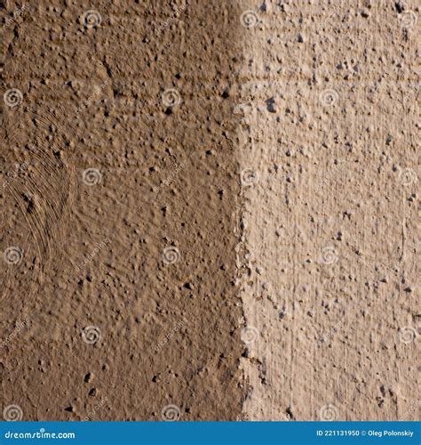 Plaster with Two Shades of Brown. Stock Photo - Image of plaster