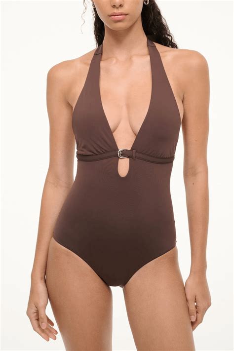 Staud La Jolla One Piece Dark Chocolate – Hampden Clothing