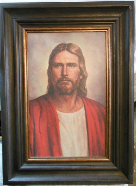 jesus christ picture  del parson  wood frame