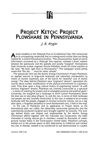 project ketch project plowshare  pennsylvania
