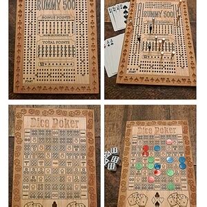 Double Sided Game Board 2 Games in 1 Custom Pick Any 2 2 Wooden Peg ...