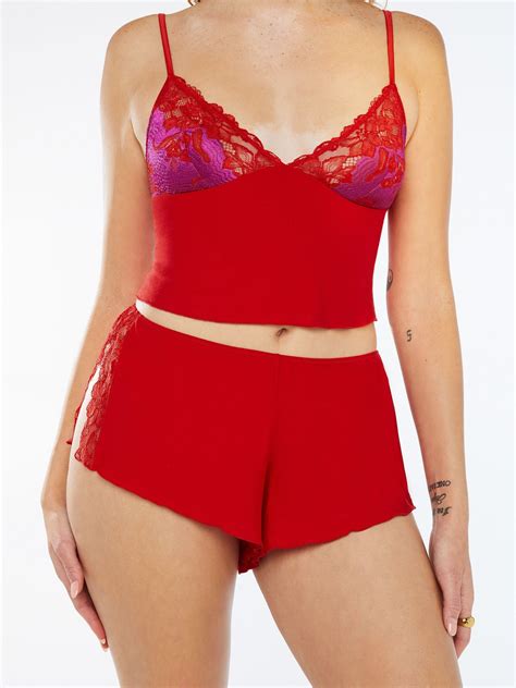 Lace'd Up Short in Pink & Red | SAVAGE X FENTY