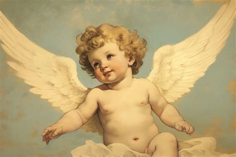 Cherub painting portrait angel. | Premium Photo Illustration - rawpixel