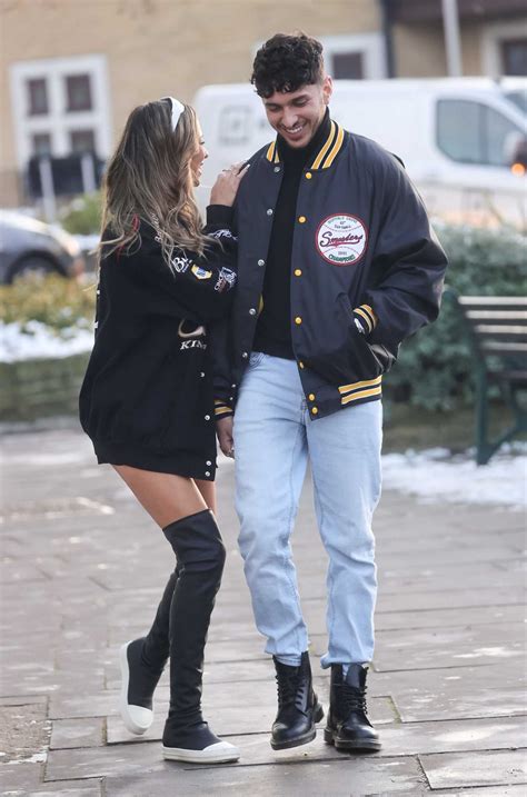 Kayla Richart in a Black Mini Skirt Was Seen Out with Her Boyfriend in