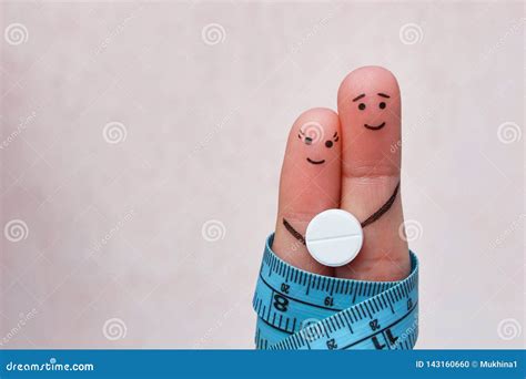 arte dos dedos de pares felizes conceito  homem  da mulher