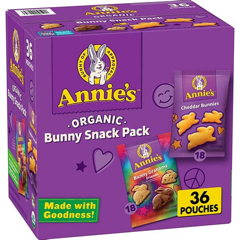 Annie's Organic Bunny Snack Pack - 36 oz./36 Pouches (18 individual pk