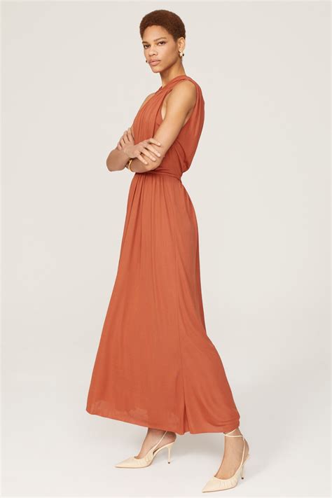 shirred open  dress   tomorrow rent  runway