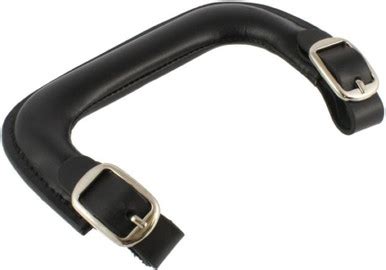 allparts replacement case handle black leather guitars