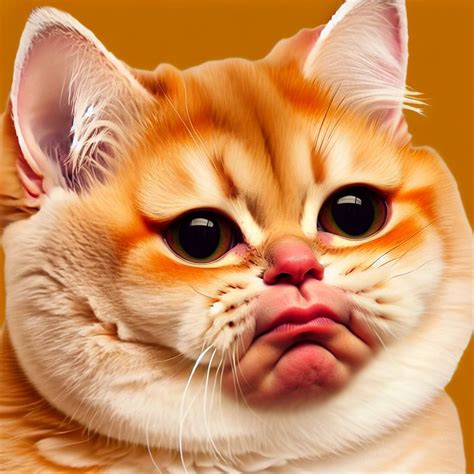 humorous expression   orange cat ai art generator easy peasyai