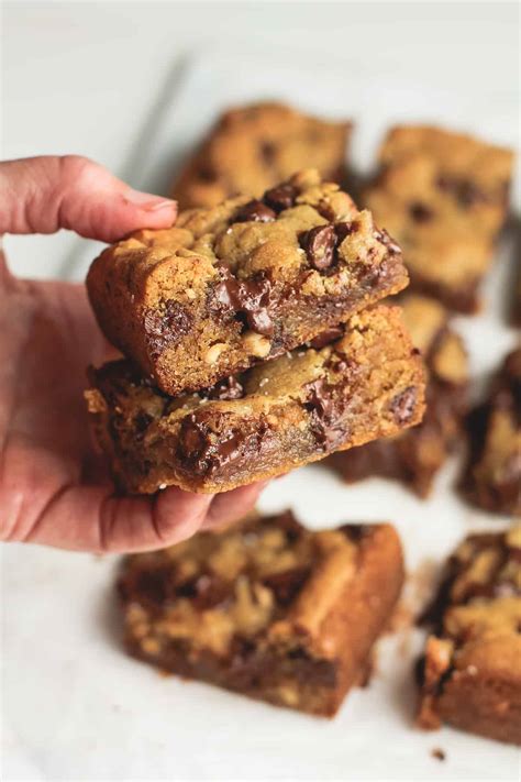 Chocolate Chip Peanut Butter Blondies - SueBee Homemaker
