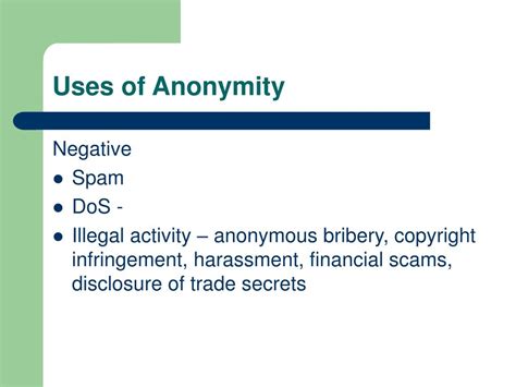 PPT - Anonymity PowerPoint Presentation, free download - ID:7630522