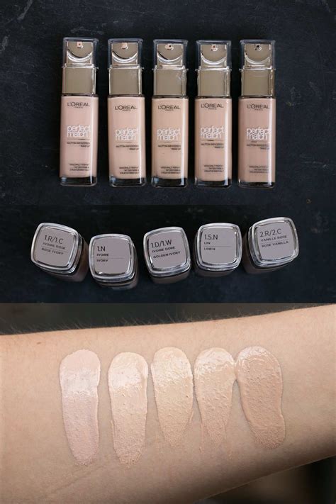 Loreal perfect match foundation swatches – Artofit