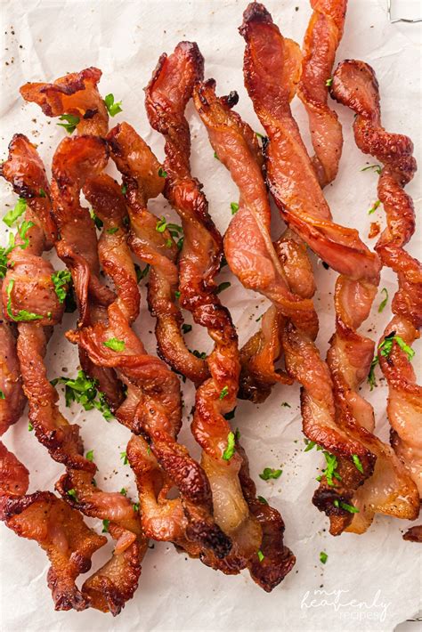 Air Fryer Twisted Bacon - My Heavenly Recipes