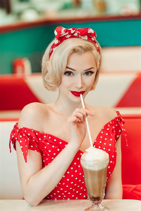 Pinup Pixie in Retro Ice cream Parlour & Arcade