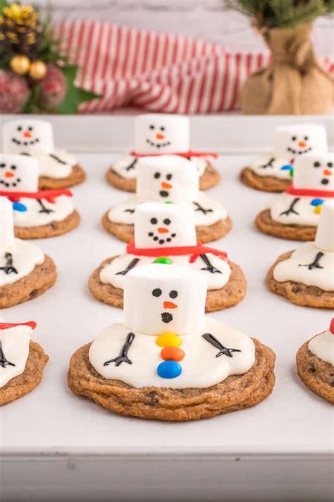 Melted Snowman Cookies | She's Not Cookin'