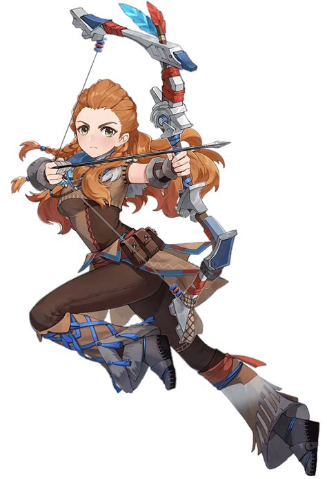 genshin impact aloy character render  hanariia  deviantart