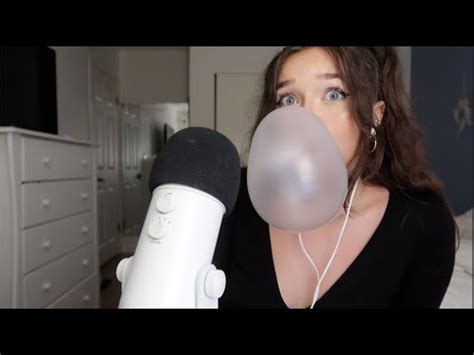 ASMR - Gum Chewing and Bubble Blowing - YouTube