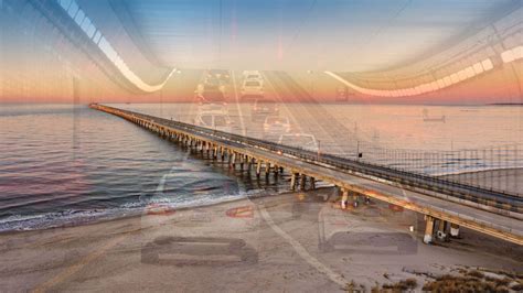 sunset chesapeake bay bridge tunnel chesapeake bay bridge tunnel