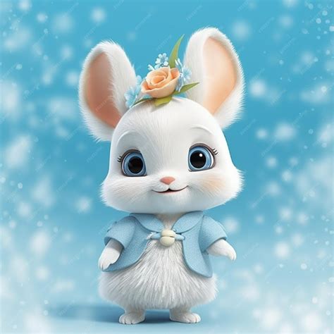 Premium AI Image | The snow bunny is a cartoon character from the movie
