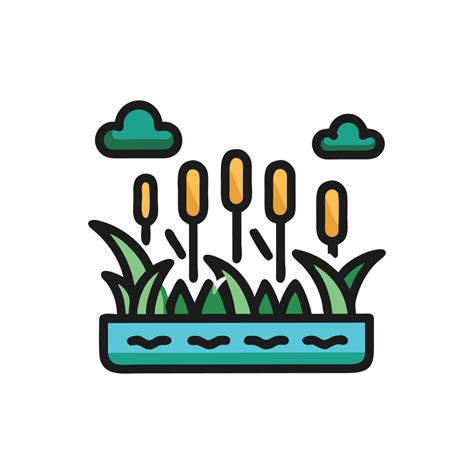 Vibrant Wetlands Scene for Nature Lovers 57237459 Vector Art at Vecteezy