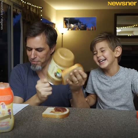 Dad follows his kids PB&J instructions very literally | This dad very