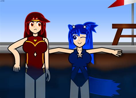 swimwear penny and mysti by FLIndigo on Newgrounds