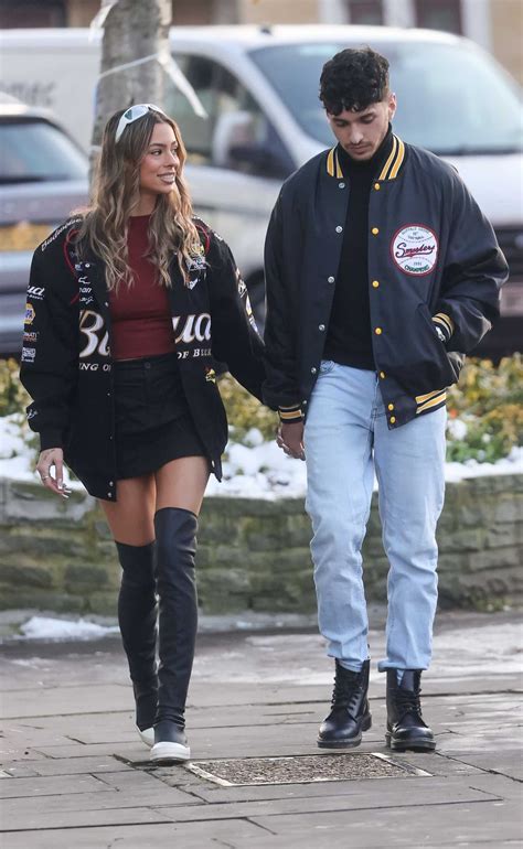 Kayla Richart in a Black Mini Skirt Was Seen Out with Her Boyfriend in