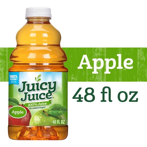 Juicy Juice 100% Juice, Apple, 48 FL OZ Bottle - Walmart.com