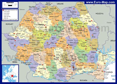 Карты Румынии | Подробная карта Румынии на русском языке ...