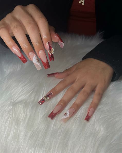 40+ Trendy Red Ombre Coffin Nails For A Bold Statement