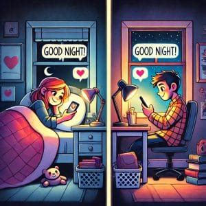 flirty good night messages   crush