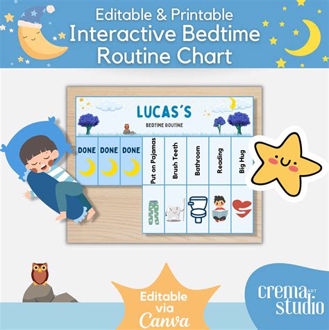 Editable Bedtime Routine