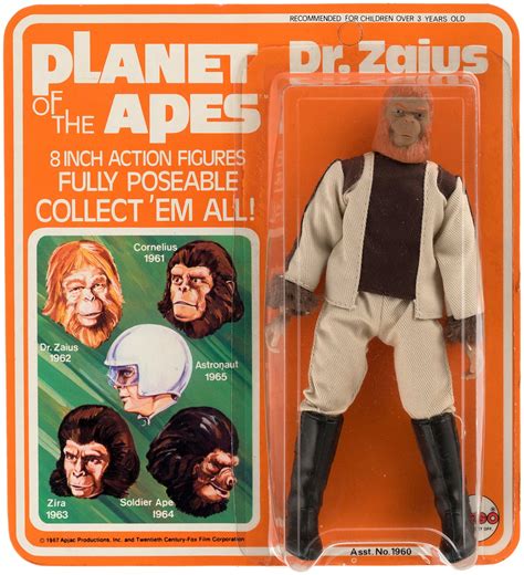 Hake's - MEGO "PLANET OF THE APES - DR. ZAIUS" CARDED FIGURE ON