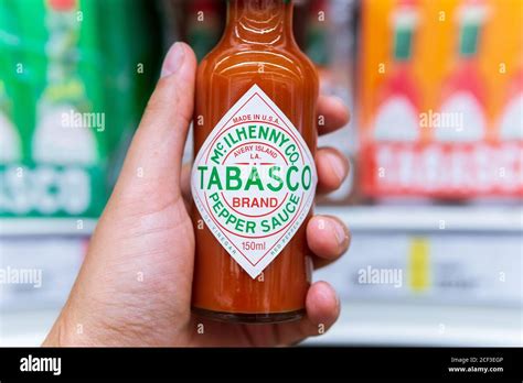 tabasco sauce bottle  res stock photography  images alamy