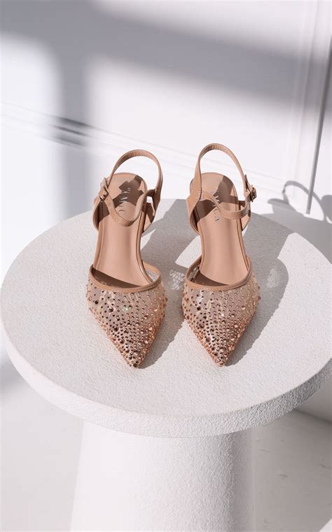 Matilda Heels - Nude Rhinestone – By Amica