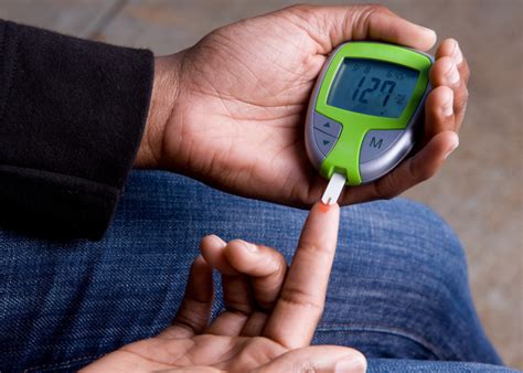 close photo   finger prick blood sugar test  diabetes patients