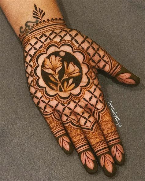 simple mehndi designs  left hand palm design talk