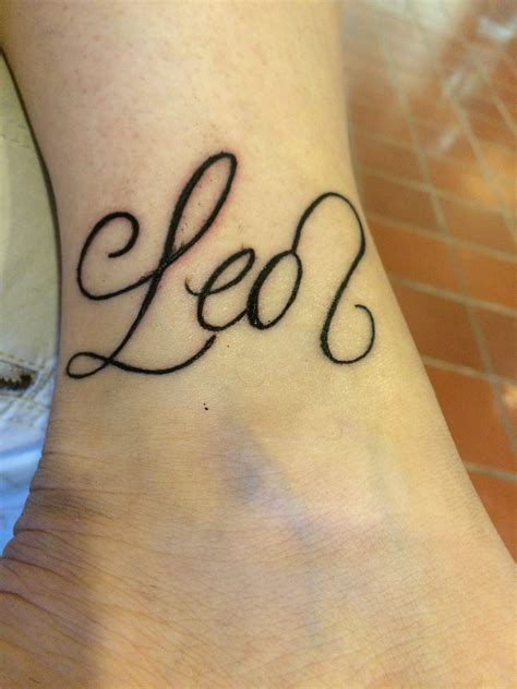 Male Leo Zodiac Sign Tattoo