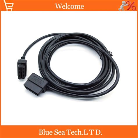 5 Meter Auto OBD2 male to female connector adapter,OBDII conversion ...