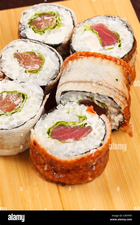 sushi with eel Stock Photo - Alamy