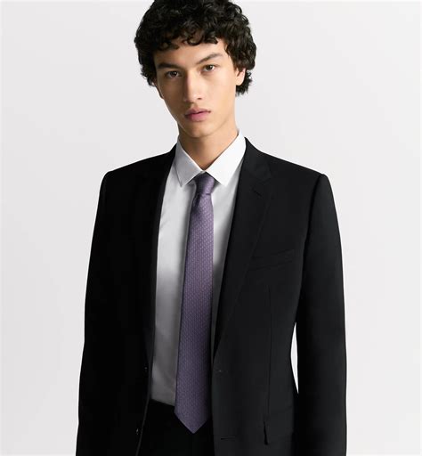 Dior Oblique Tie Purple Silk | DIOR