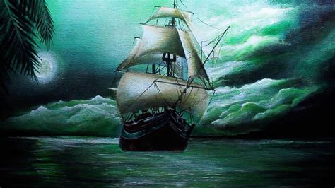 Pirate Ship Painting at PaintingValley.com | Explore collection of ...