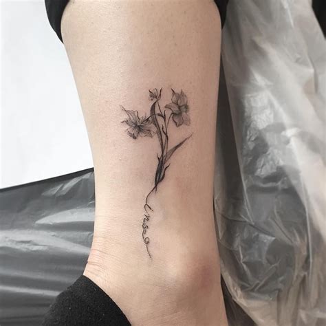 Narcissus Flower Drawing Tattoo