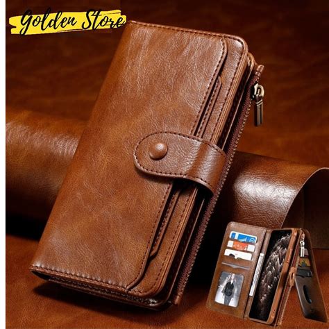 IPhone Luxury Leather Flip Wallet Case for 14 13 12 Mini 11 Pro XS Max ...