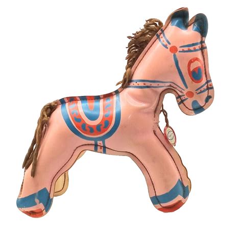 Vintage Midget Zoo Oil Cloth HORSE Toy Designed by Evan Atlanta Novelty