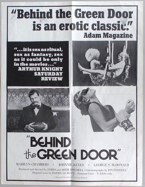 BEHIND THE GREEN DOOR, Marilyn Chambers: Original Movie HALF SHEET